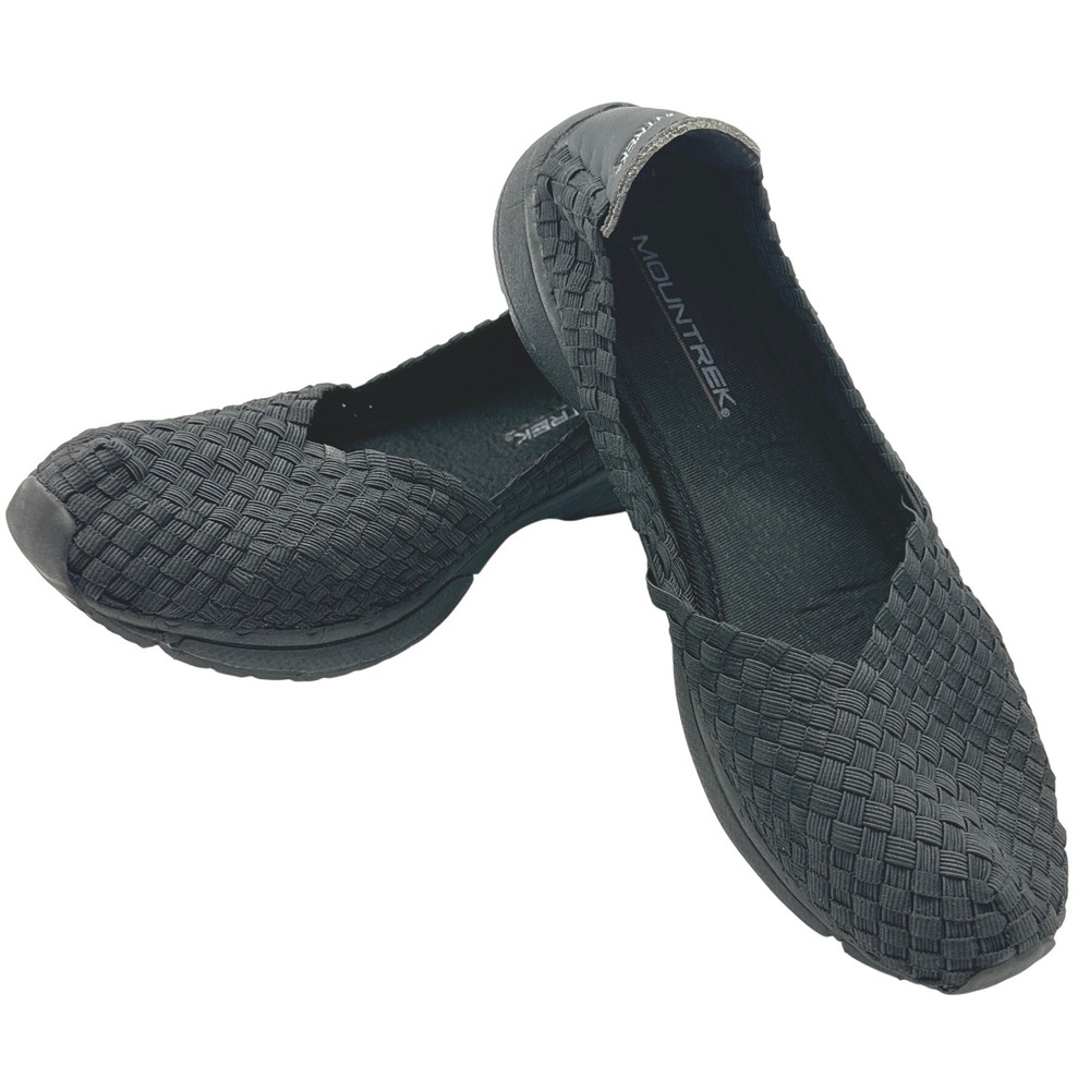 Mountrek SportShift Tour Woven Skimmer Gore Black Comfort Slip On Shoes SZ 8